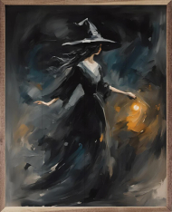 WITCH HUNT Wood Sign ~ 16" x 20"