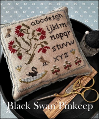 BLACK SWAN PINKEEP Cross Stitch Pattern