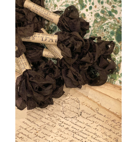 MOCHA DISTRESSED AGED RIBBON - 5 Yards: Country Sampler