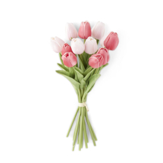PINK/ROSE REAL TOUCH MINI TULIP BUNDLE - 13" - 11399B-PKRO