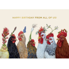"BIRTHDAY PARTY AT THE COOP" Greeting Card