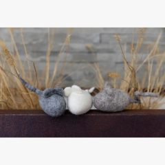 FELT MOUSE CAT TOY - Assorted Colors