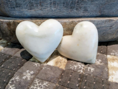MARBLE HEART - Light Tone - Each one varies in color