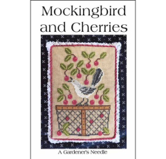 MOCKINGBIRD AND CHERRIES Cross Stitch Pattern