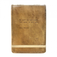 BE HAPPY FOR THE MOMENT LEATHER JOURNAL