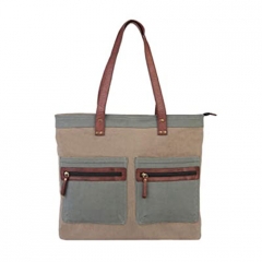 HYDE RIVER UPCYCLED CANVAS SHOULDER BAG