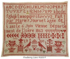 MARIE JOURNET 1863 CROSS STITCH Pattern