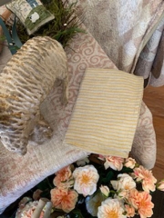 BEIGE & YELLOW STRIPE LINEN TOWEL